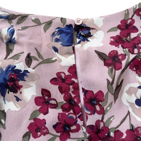 Melloday Pink Floral Smocked Skirt Dress MEDIUM NWT - Picture 9 of 16